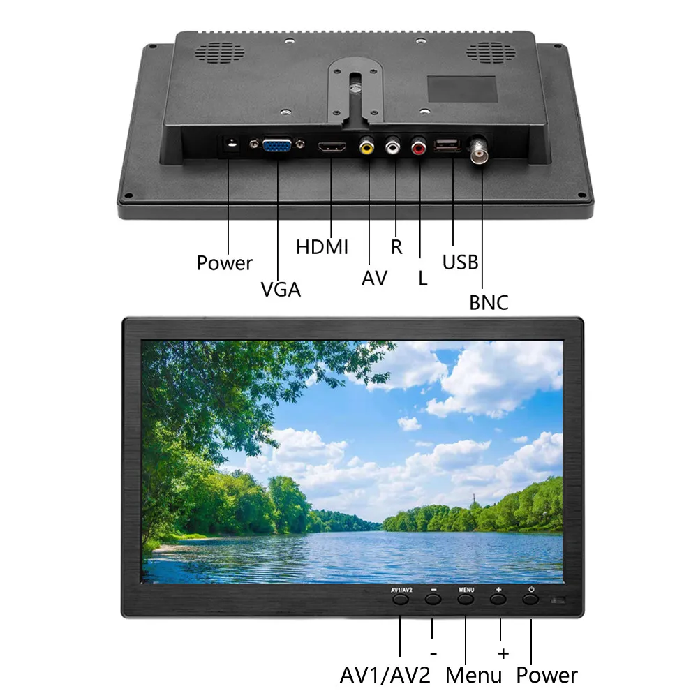 1280*800 10 1 дюймовая tft AV промышленная металлическая камера ips cctv автомобильная