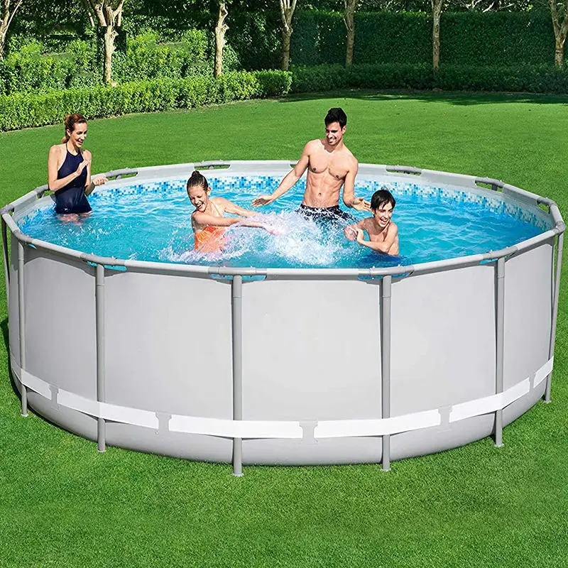 High Quality Round Family Use Swimming Pool Steel Frame Outdoor Above Ground Swimming Pool Portable Swim Pool Set