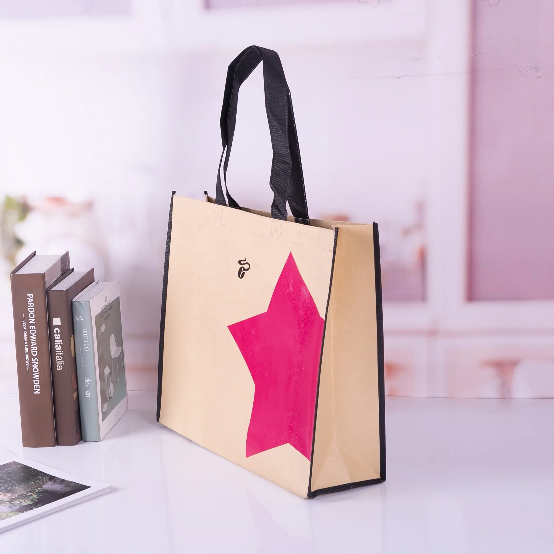 Promotional Print Logo Coated Laminated Customized Biodegradable Eco Sando Custom Polypropylene Spunbond Non Woven Tote Gift Bag