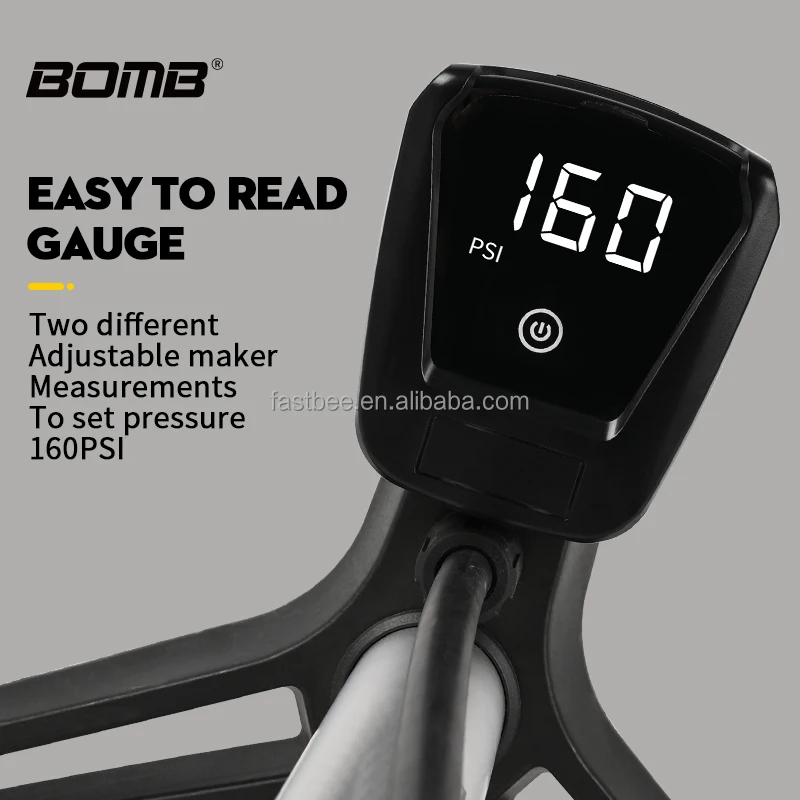 Portable Bicycle Air Pump with Schrader Presta Steel Material Hand Floor Pumps Accessories