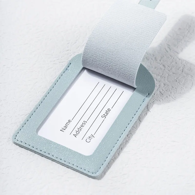 PU Leather Hot Stamping Boarding Pass Card Holder Set Passport Holder Case Luggage Tag