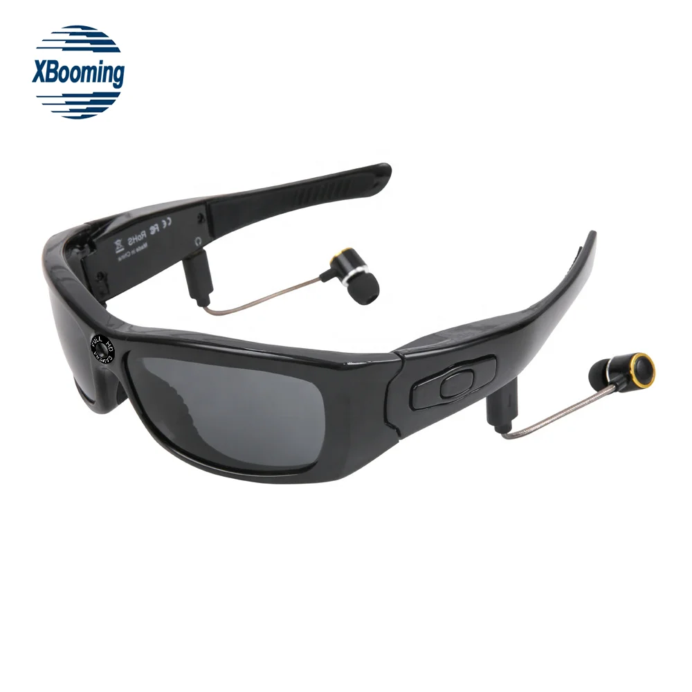 2021 Wholesale Sport outdoor 1080P Video Camera blue tooth Earphone glasses camera Wireless Smart Sunglasses