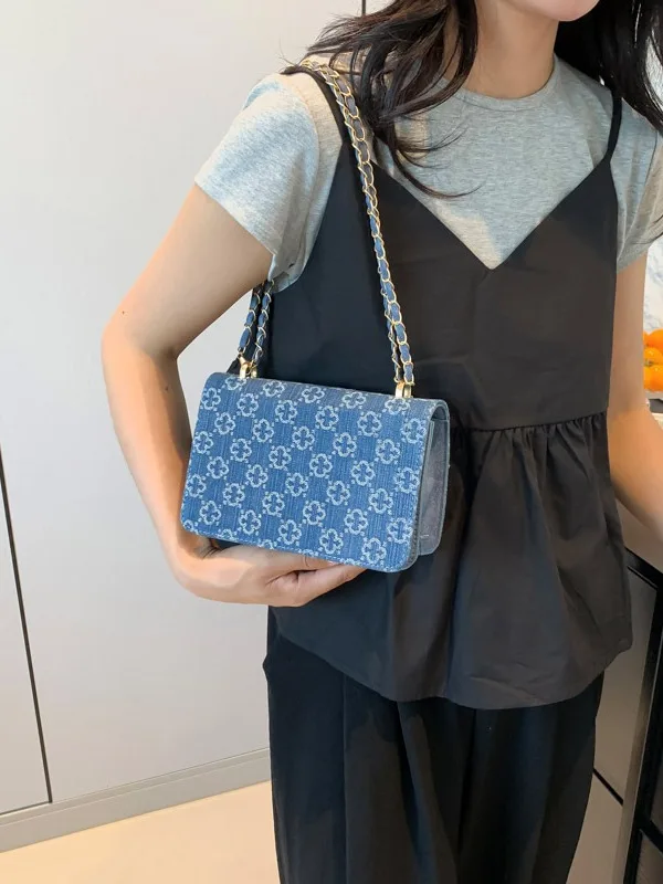 Ladies Jeans Shoulder Bag New Simple Casual Shoulder Bag Fashion Crossbody Bag Women 2024summer