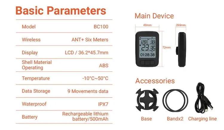 Bicycle Computer Mtb Road Bike Speedometer Cycling Accessories Wired Sensor Stopwatch Cycle Black 1.5 Inch Screen Speed Watch