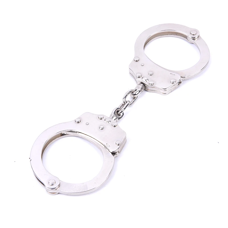 High quality professional keyed secure carbon steel hinge safety handcuffs