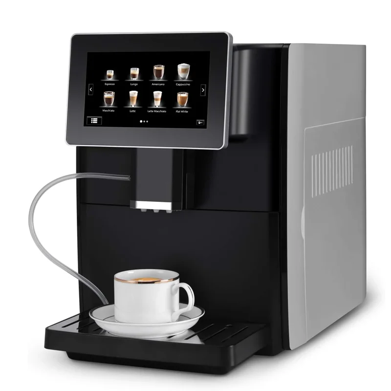 Brewing Americano Cappuccino Latte Macchiato Flat White Espresso Fully Automatic Espresso Coffee Machines with LED Touch Screen