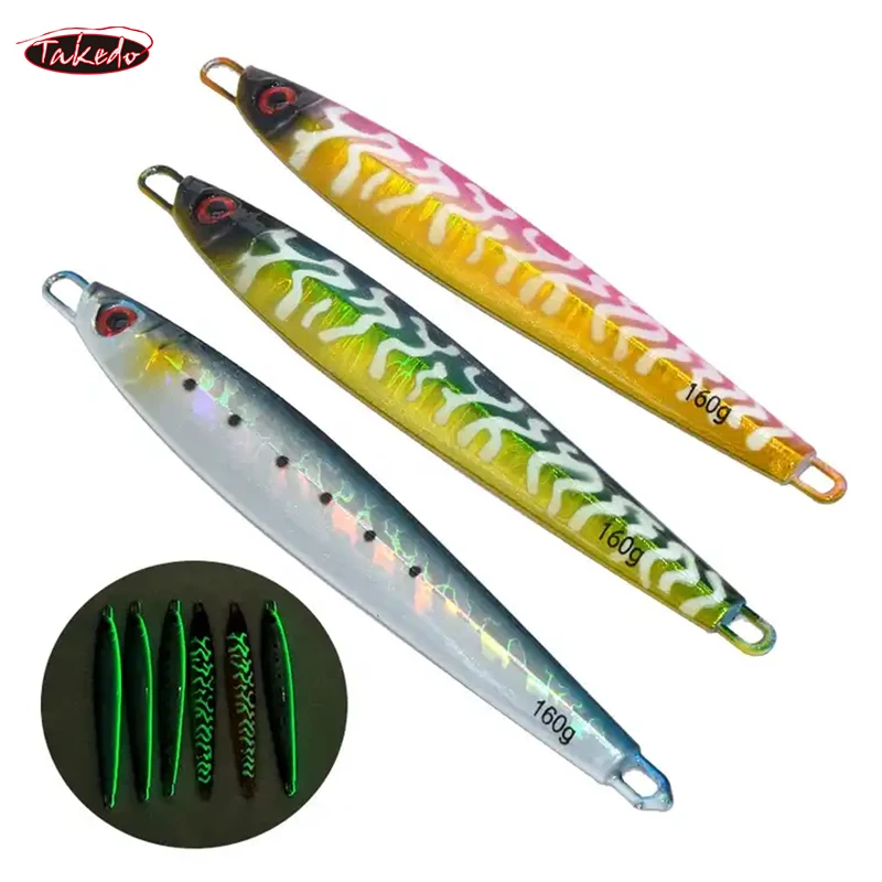 TAKEDO JY29 160g  16.5cm Lead Metal Jig Deep Sea Fast Sinking Speed Fall Bait Slow Jigging Fishing Jigs Lures