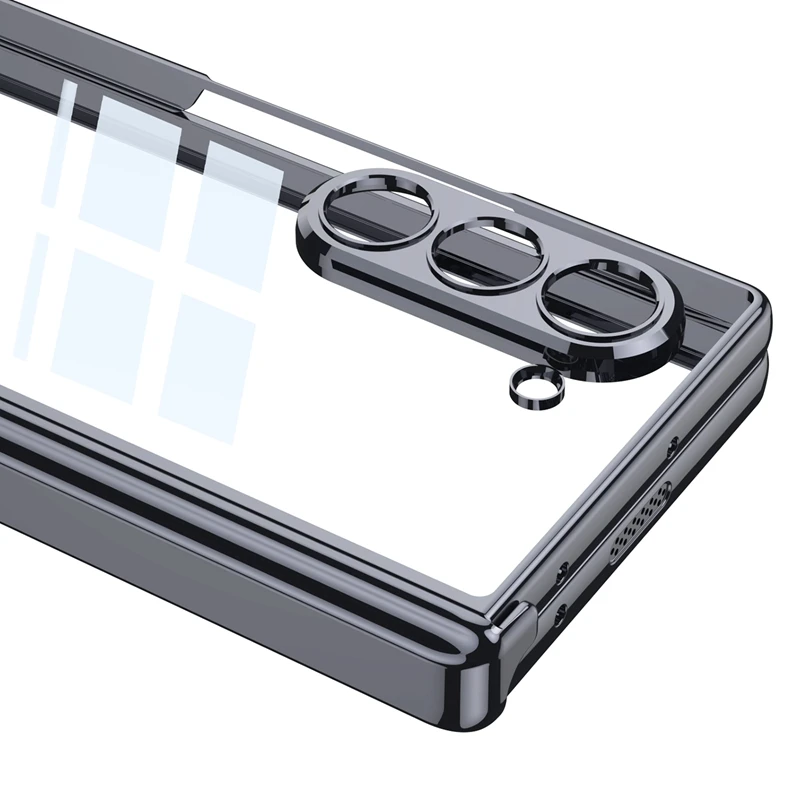 GKK Transparent Clear Magnet Folding Screen Protective Case with Stand Holder Phone Case For Samsung Galaxy Z Fold 6