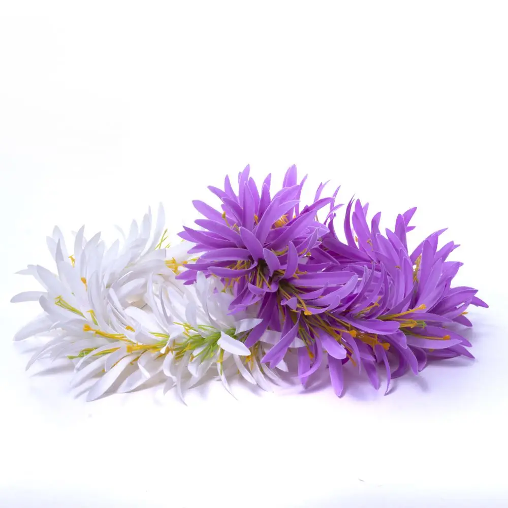 Wholesale Factory Supplier HL0004B 88 Colors 50CM Artificial Velvet Spider Lily Headband Tropical Flower Hawaii Accessories Haku