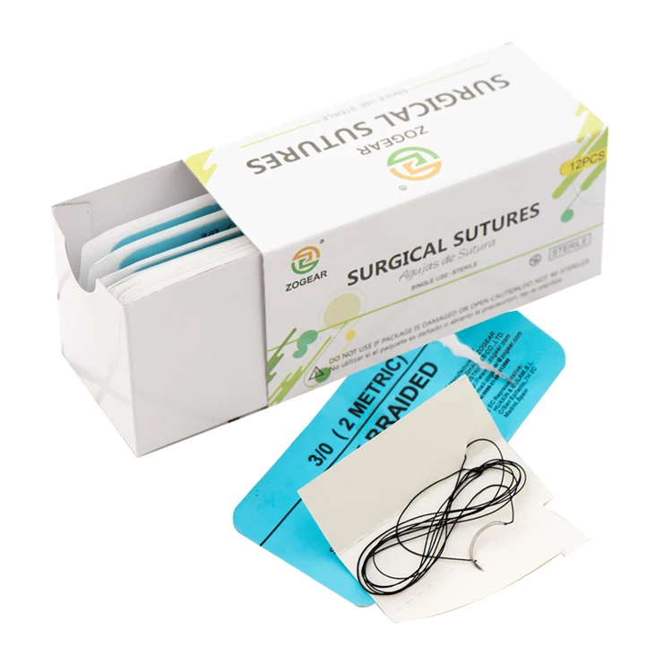 
ZOGEAR Disposable suture with needle, absorbent suture needle ,suture needles and suture material catgut 