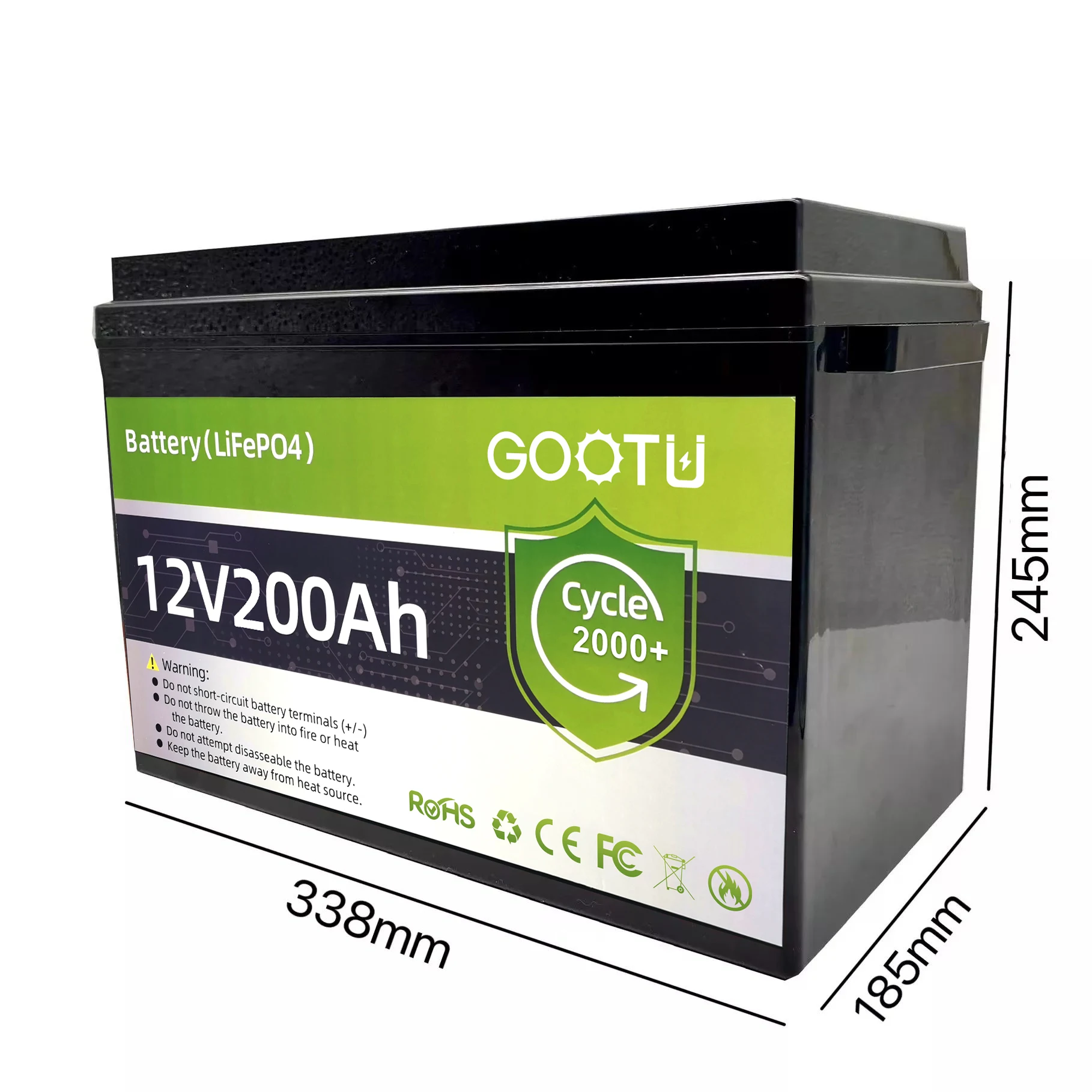 Аккумулятор литий-ионный 12 В 200 А · ч 8 1280 Вт/ч 1500