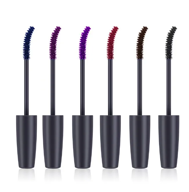 6 Colors Mascara Quick Dry Mascara Custom Logo Vegan Waterproof 4D Fiber Lash Makeup Cosmetics Mascara