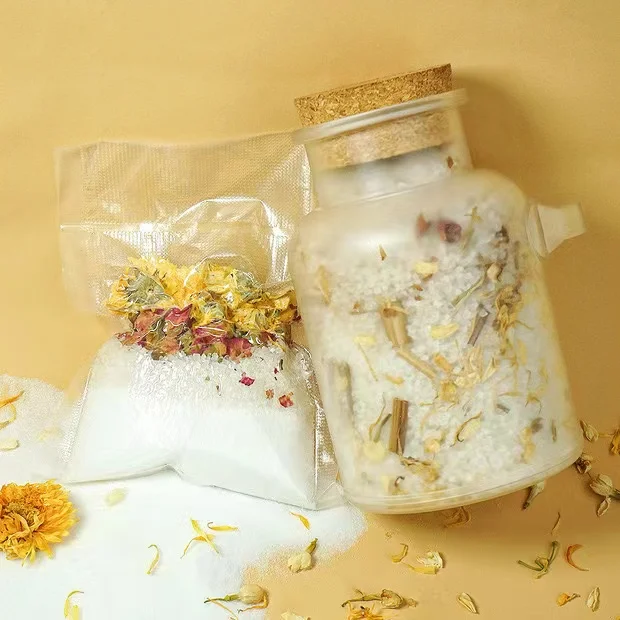 Relaxing Bath Spa Set Scented Bath Salts Himalayan Dead Sea Salt Sleep Soak with Pure Epsom Salt Melatonin & Essential Oil Blend