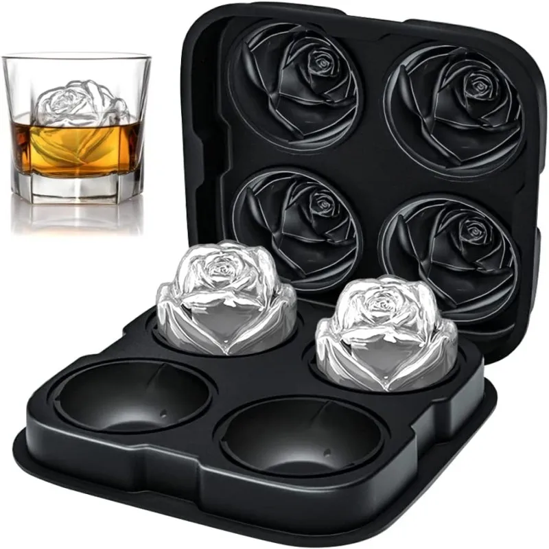 BPA-Free all kinds of Silicone ice bars square round rose Food Grade silicone ice cube tray for Whiskey silicone ice ball mold