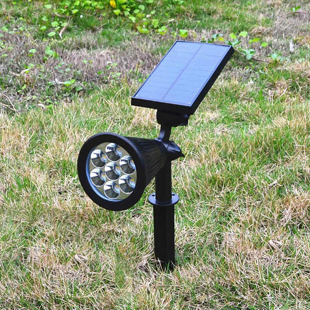 Smart 4 big LEDs lawn RGB light IP65 waterproof solar led garden lights outdoor wall led light landscape solar recharged