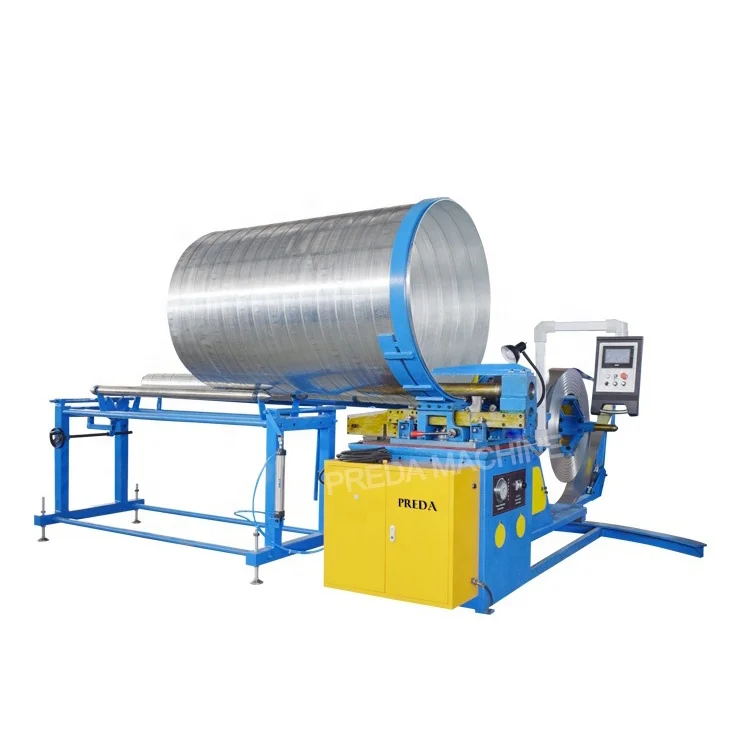 Spiral tubeformer machine with both flying and plasma cutting option capable of forming max. diameter 1600mm