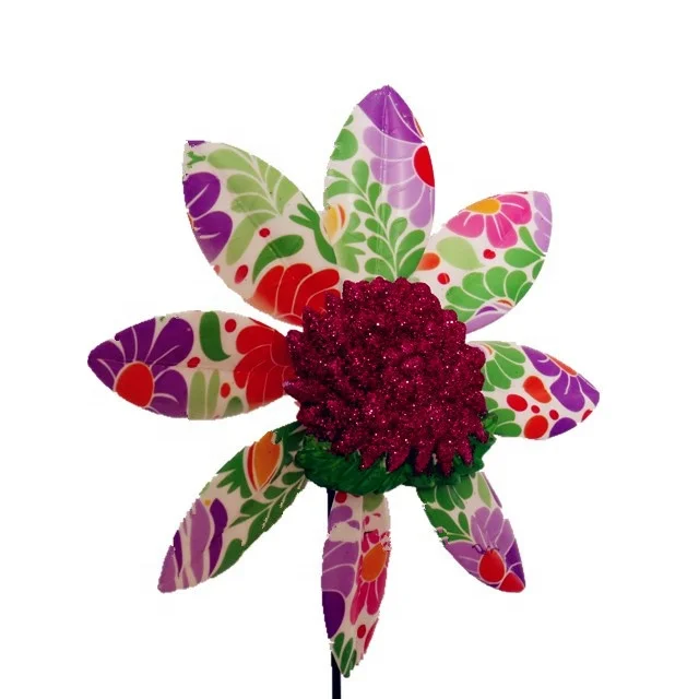 Osgoodway Multicolor Plastic Rose Windmill Hot Sale Indoor Balcony Decor Toy Garden Ornament & Stake Decoration for Home