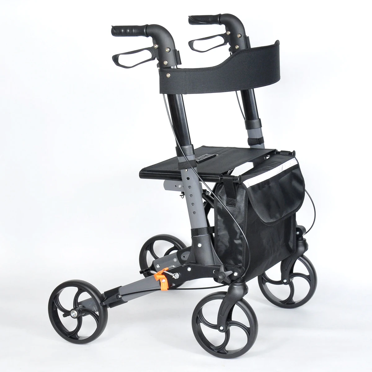 BeiQin1002B  China Manufacturers 4 Wheel Adult Folding Walker Rollator with Brake