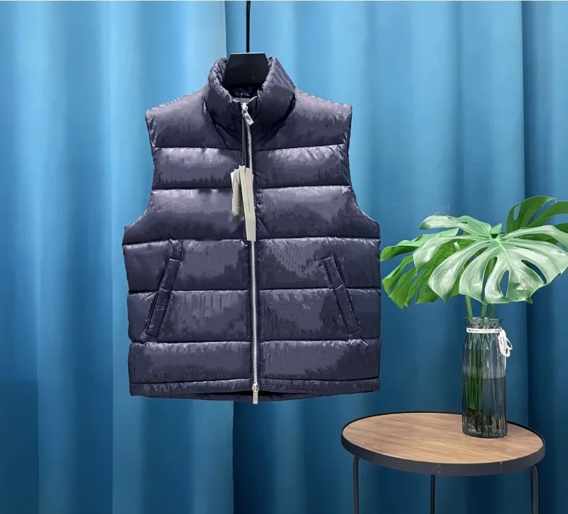 2023 high quality fashion puffer vest men luxury waterproof goose down vest jacket 5 color