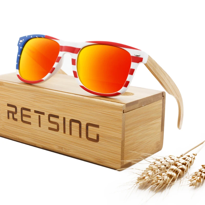 Engraving Brand Logo Bamboo Sunglasses Polarized Plastic Glasses