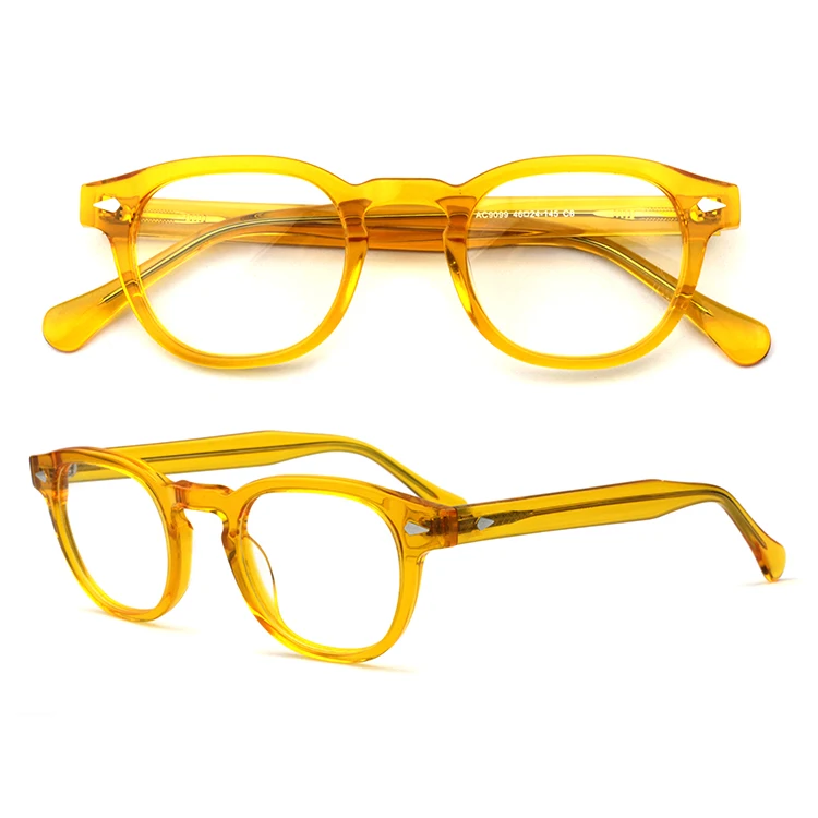 Popular Style Optical Frame China Wholesale Eyeglasses Light Unisex YELLOW Acetate Frames