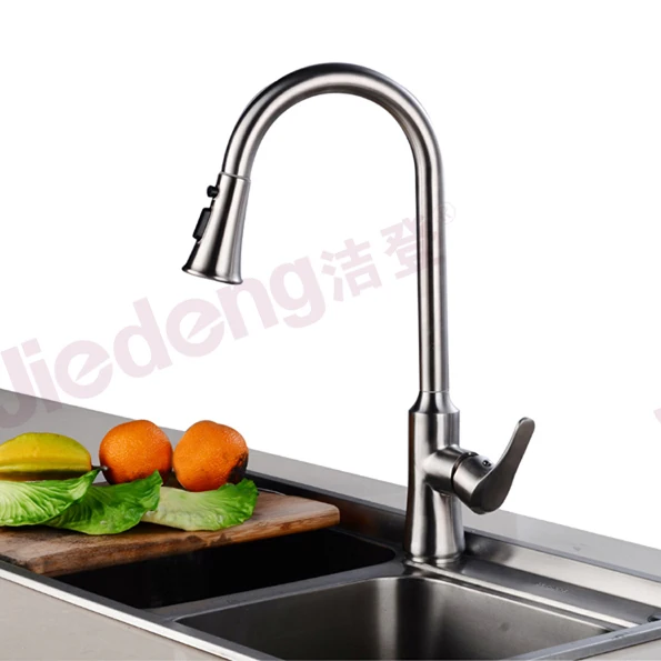Exquisite Pull-out spray faucet 304 stainless steel kitchen sink tap