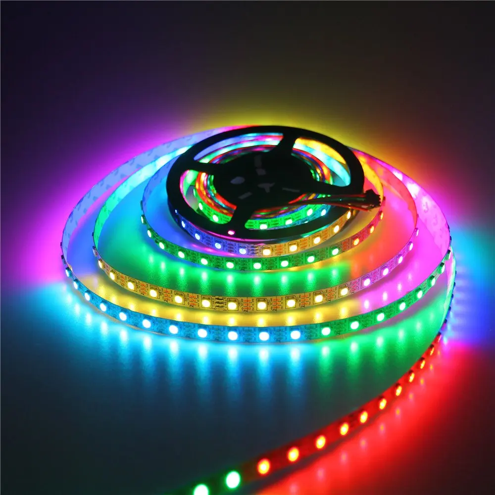 5050 WS2812B LED Strip Light Dream Color Pixel Addressable RGB IC 60Leds/m TV Bar LED Strip