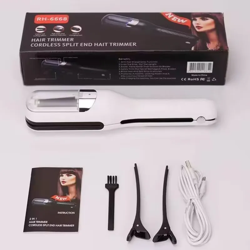 High quality Cordless Dry Damaged Hair Cutting Remover Electric Split End Trimmer for Women