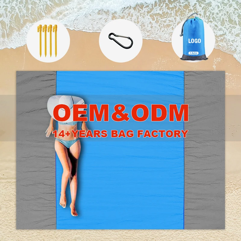 sand-free various wholesale extra large waterproof tan summer beach sand mat