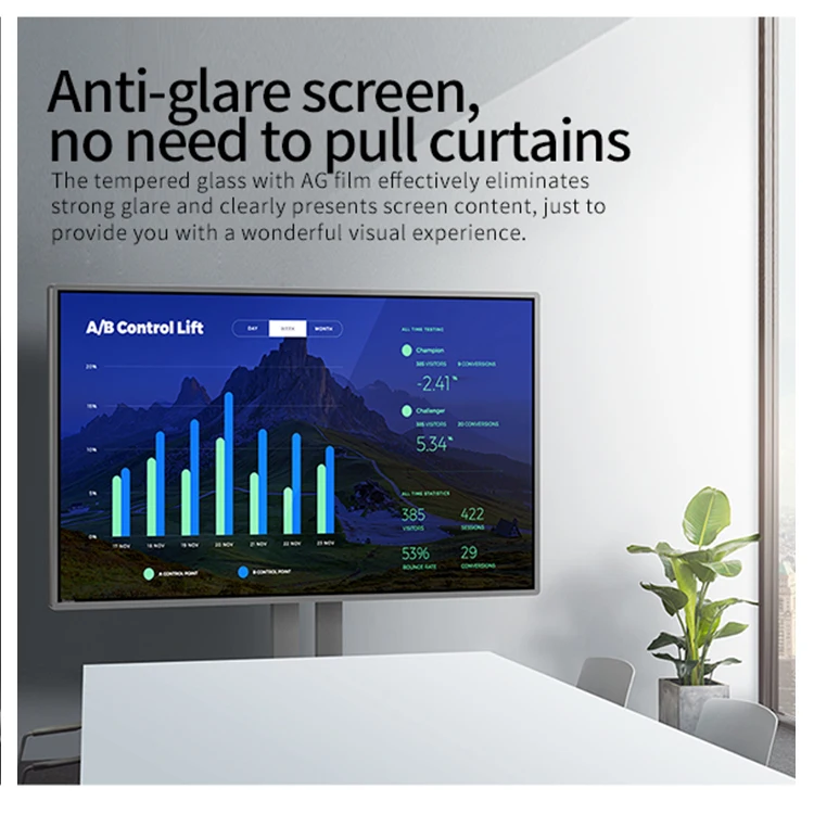  Гуандун 75 дюймов 4k со сверхвысоким разрешением ultra hd дисплеи ТВ Стекло smart магнитная доска для