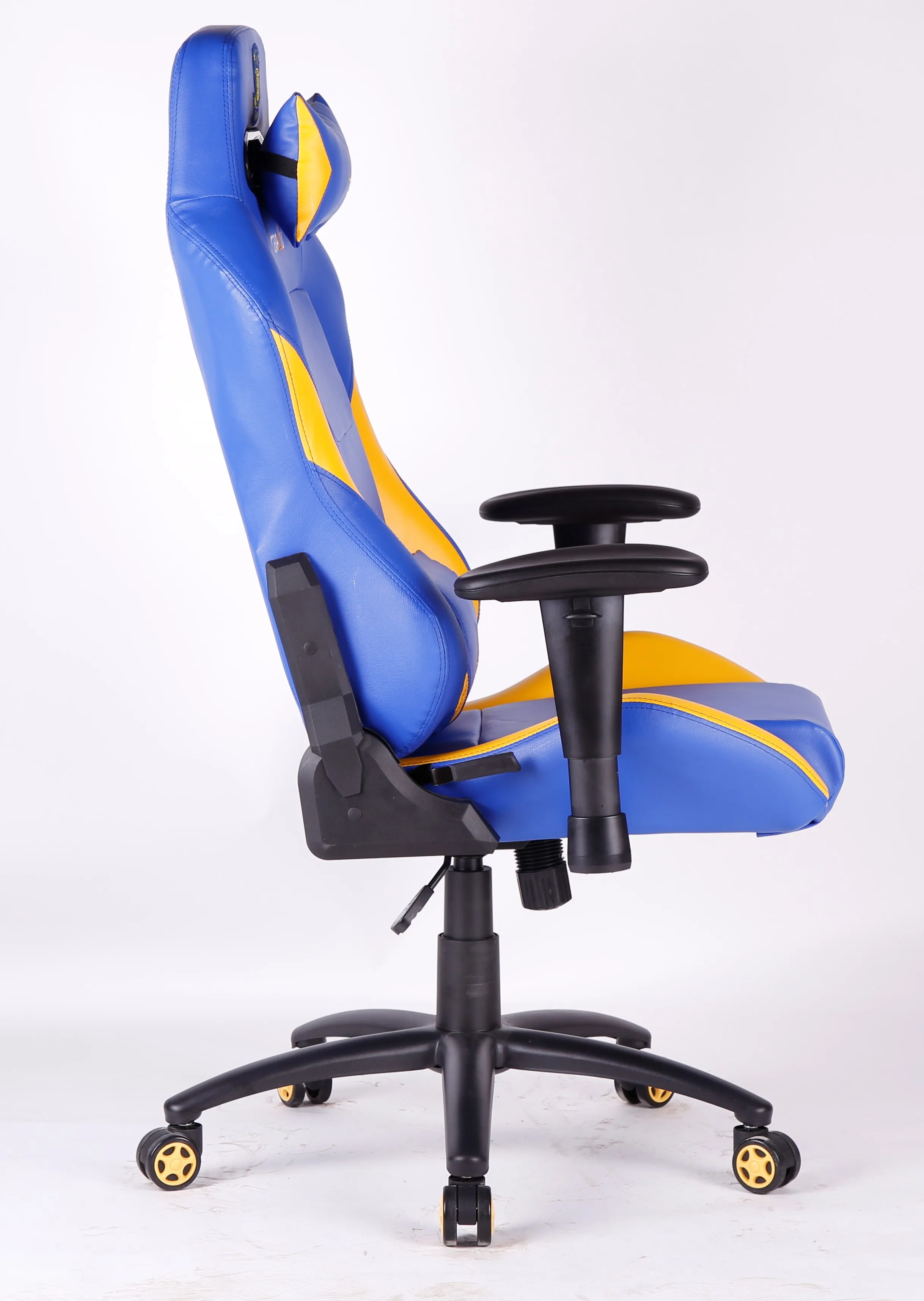 
Blue Yellow Thick Pc Computer Racing Gaming Chair With Adjustable Armrest pc gaming racing chair blue esport gaming 