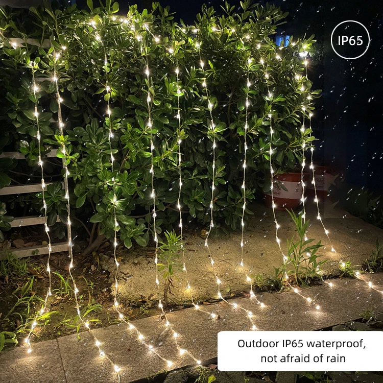 led curtain waterfall light Christmas day full of stars window decoration light string manufacturers