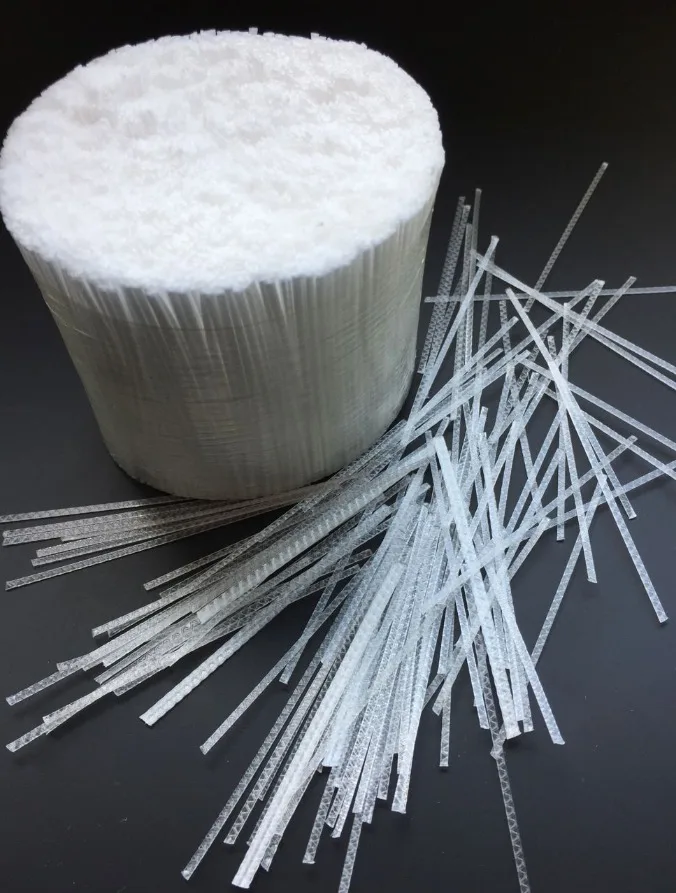 polypropylene crimp fibres production line/ reinforced pp macro concrete fiber extrusion making line