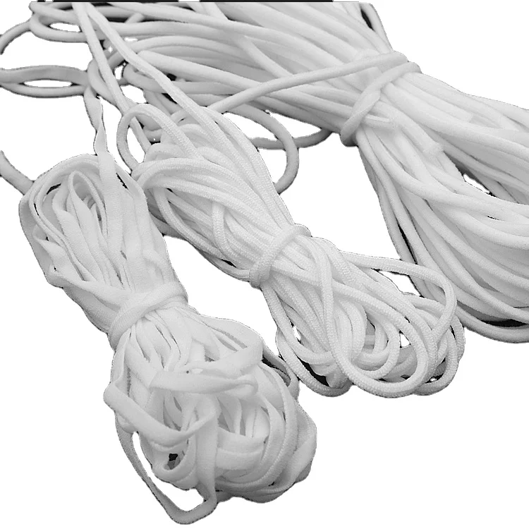 3mm Soft Factory Round Elastic Earloop for Face Mask elastic band