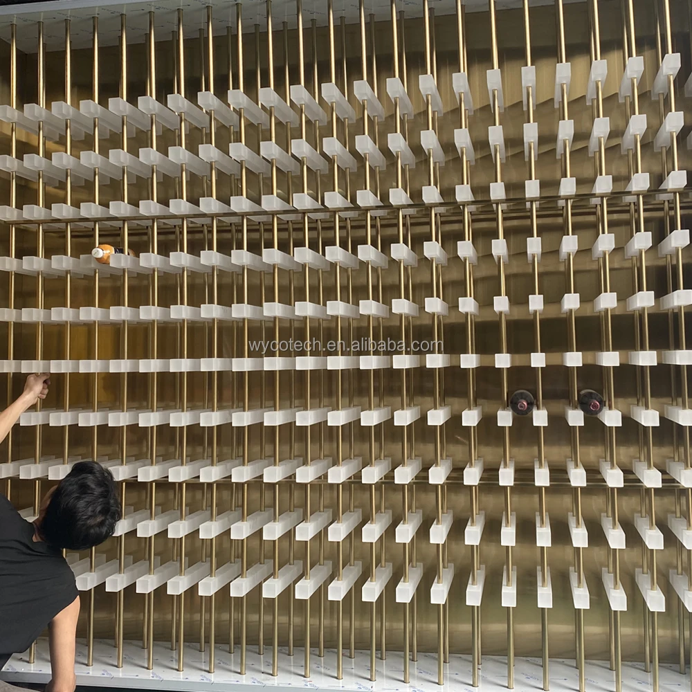 Customized Wine Refrigerator Cabinet for Hotel Restaurant Luxury Large Size Built in Wine Cooler under counter wine fridge