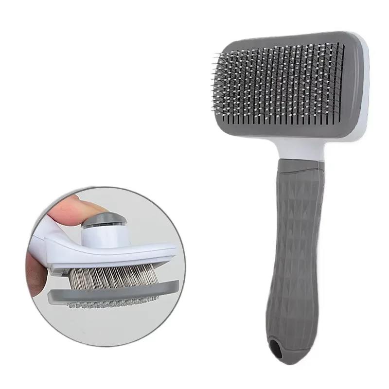 Wholesale Pet Product Supplier Self Cleaning Slicker Dog Cat Brush Bath Pet Hair Remover Comb Pet Cleaning & Grooming Products