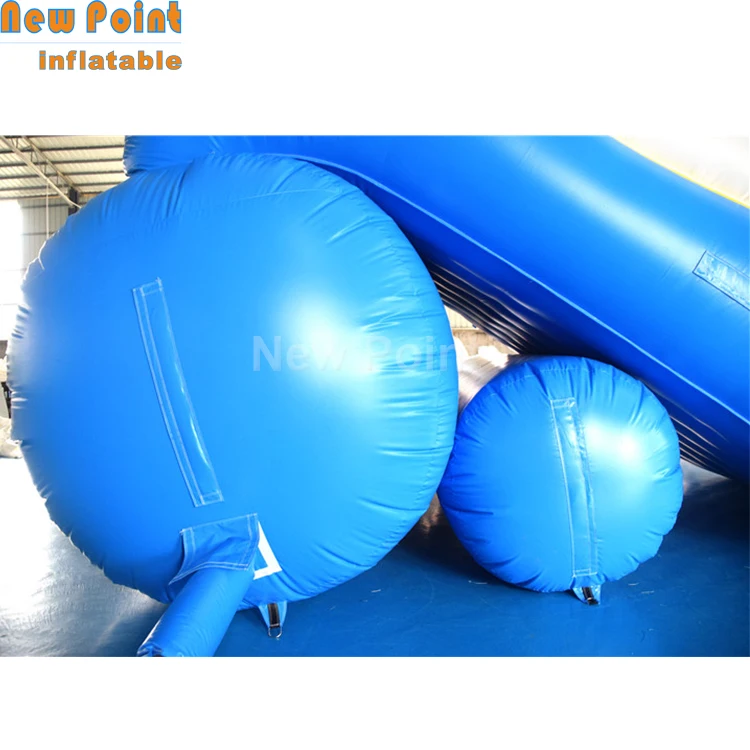 single lane palm tree inflatable water slide inflatable swimming pool combo