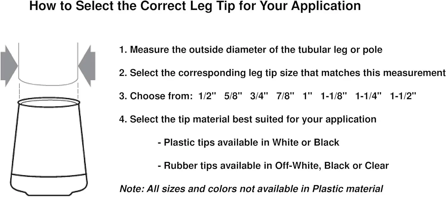 Factory Wholesale Rubber Tips for Chair Legs Caps Non-Slip Rubber Chair Leg Tips Floor Protectors for Metal Chair