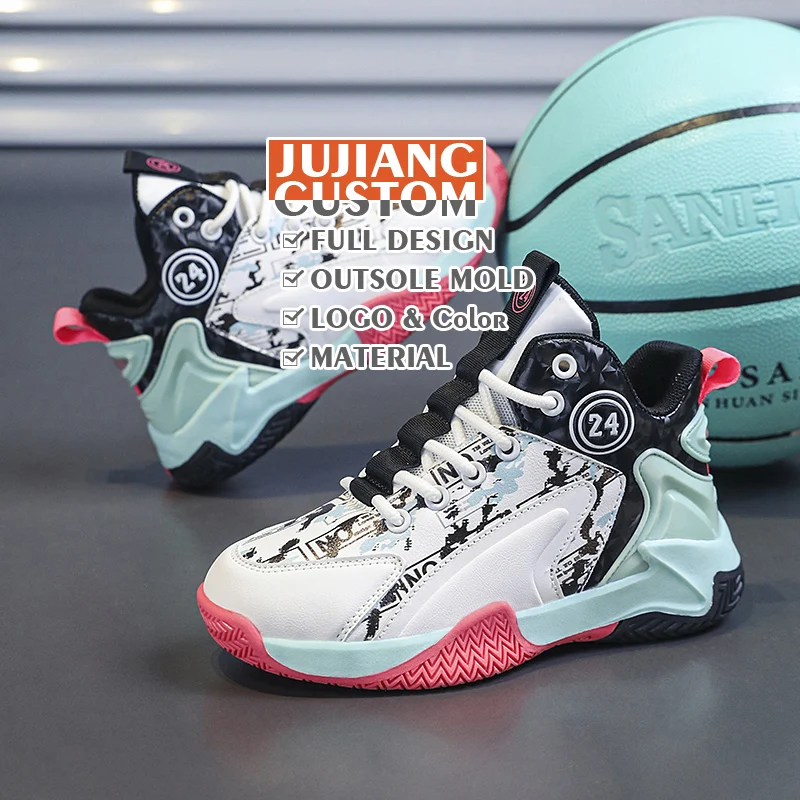 Gym Breathable Boys School Shoes Kid Children Outdoor White Casual Sneakers basketball Trainer custom shoes manufacturers