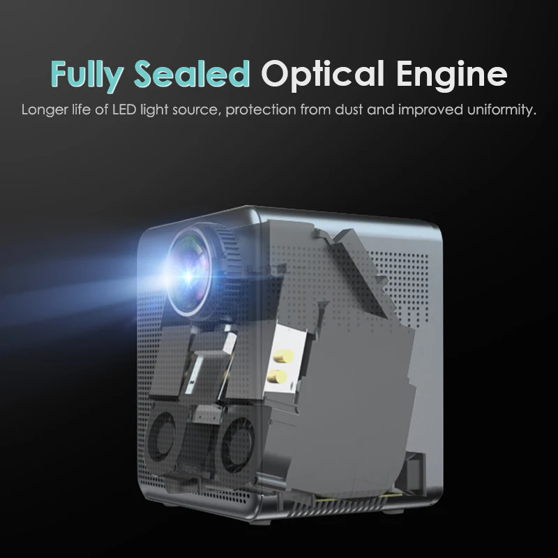 Hotack wholesale led lcd smart video projector android 9.0 1080p 4k movie portable projectors