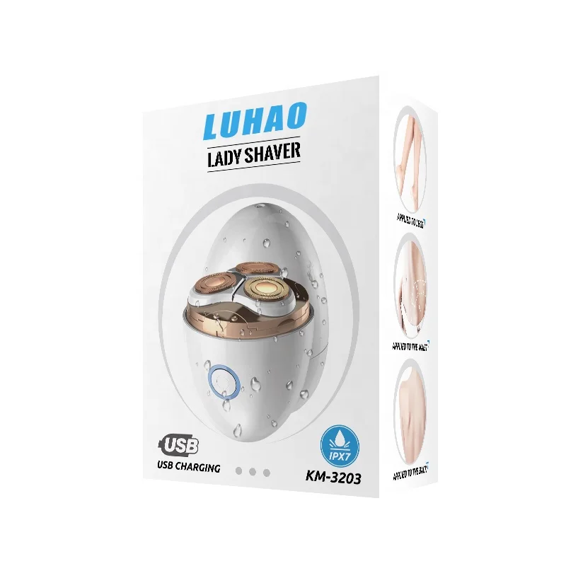 KEMEI 3203 USB-устройство для мытья тела литиевая аккумуляторная зарядная головка магнитная адсорбционная электрическая электробритва Kemei водонепроницаемая Женская бритва