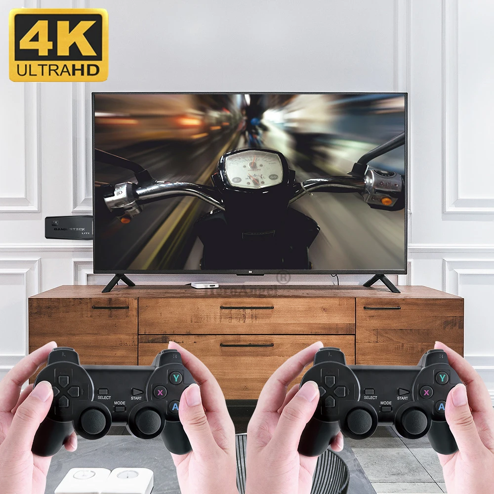  Прямая поставка M8 4K HD TV видео игры двойной 2 4G беспроводной геймпад контроллер 3D игровая консоль