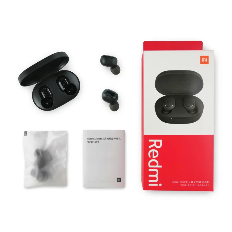 Лидер продаж беспроводные наушники XiaoMi AirDots 2 BT5.0 настоящие наушники-вкладыши с ИИ-управлением Redmi Airdots