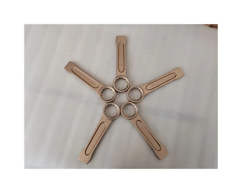 Non sparking tools Ring wrench  AlBr 30mm Tap spanner machine repair open tap spanner socket spanner auto repair tools