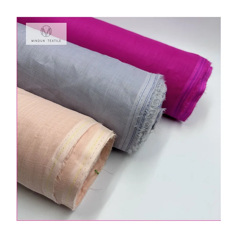 Wholesale Pure Color Fabric 100% Ramie Fabric Beige Fabric