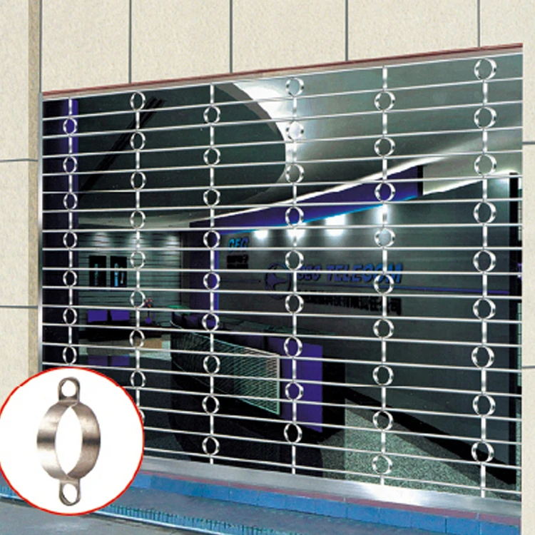 China foshan supplier electric motorized roll up doors automatic stainless steel perforated roller shutter door