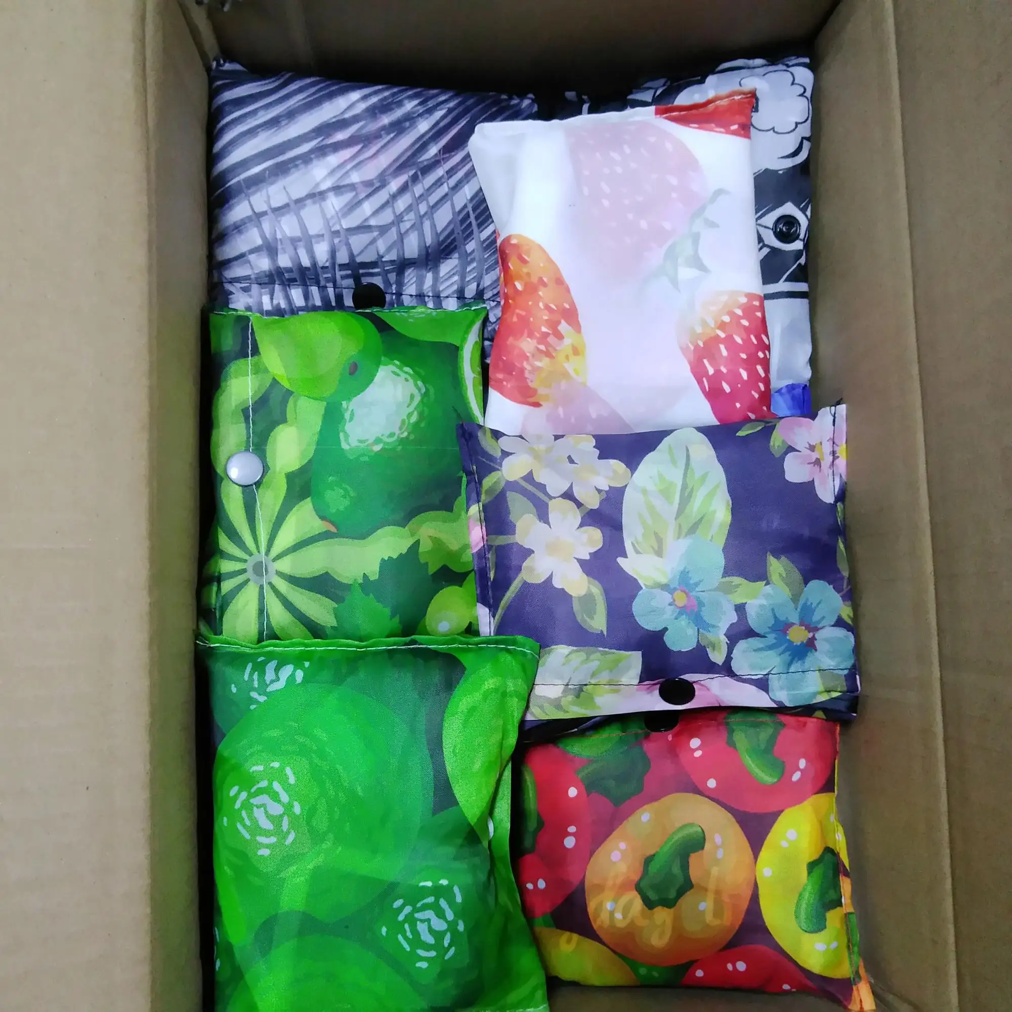 
custom printed foldable polyester shopping bag 