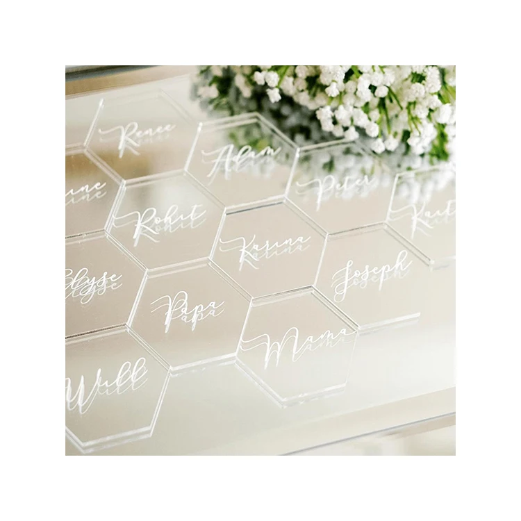 New arrival birthday home dinner decor clear acrylic luxury wedding table numbers