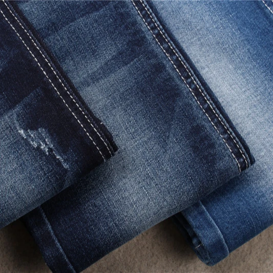 Stock 11.2oz Polyester Cotton Denim By The Yard Jeans Fabric Wholesale Suppliers