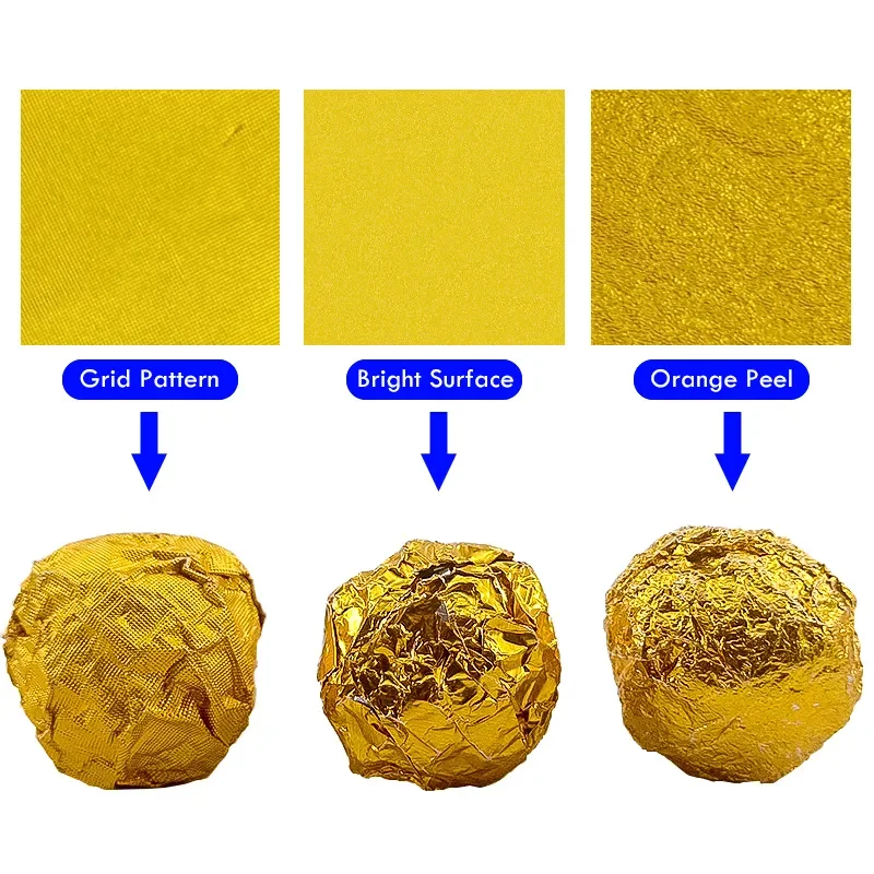 8*8cm 1100 1060 1050 Color Tin Foil Chocolate Packaging Golden Aluminum Foil Paper Aluminum Foil Sesame Balls